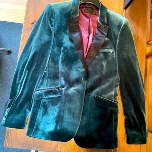 ASOS Green Velvet Suit Jacket